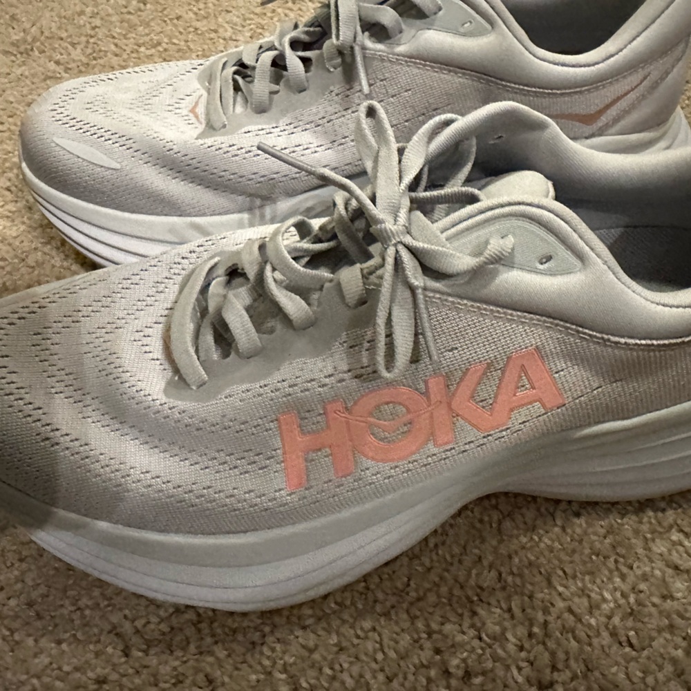 Women’s light Gray Hoka running shoes size 11D